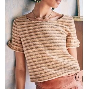 Sezane Lisae Multicolored Jacquard Top